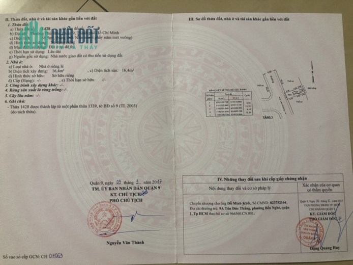 CHÍNH CHỦ CẦN BÁN NHANH  2 Mảnh Đất Tại Quận 9, Hồ Chí Minh.
