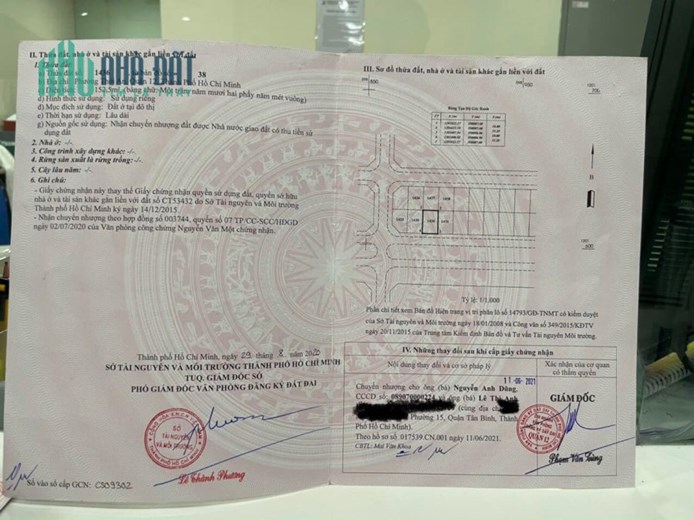 Nền biệt thự KDC Phú Nhuận, cạnh UBND Q12, diện tích 152.5m2, sổ đỏ cá nhân, giá 52tr/m2