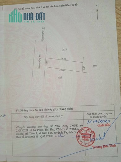 Đất Chính Chủ Vị Trí Đẹp Tại Tổ 01, Phường Thắng Lợi, TP Pleiku - Gia Lai
