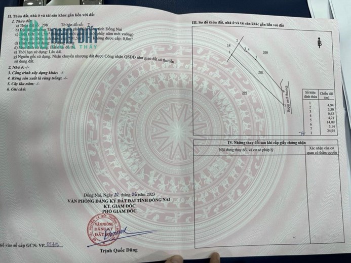 Bán lô đất Bùi Hữu Nghĩa, phường Tân Vạn, TP.Biên Hoà 1,75tỷ