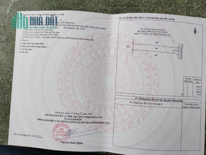 Bán khu đất đường DT 761, Ngọc Định, H. Định Quán, Đồng Nai