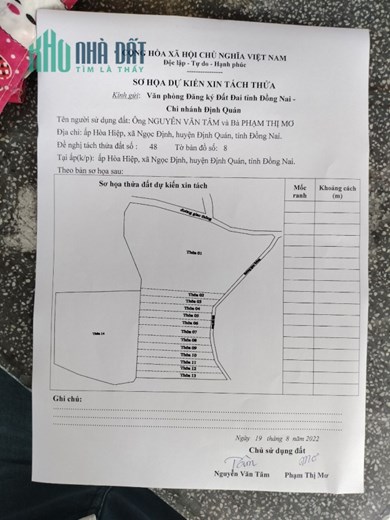 Bán khu đất đường DT 761, Ngọc Định, H. Định Quán, Đồng Nai