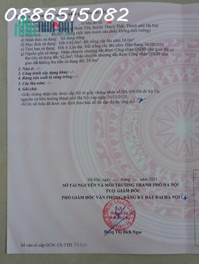 Chính chủ cần tiền bán lỗ 86 m2 Cánh Chủ Bình Yên Thạch Thất Hà Nội.