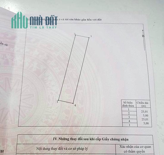 Chính chủ cần bán lô đất tại Xã Mộ Đạo - Huyện Quế Võ - Tỉnh Bắc Ninh.