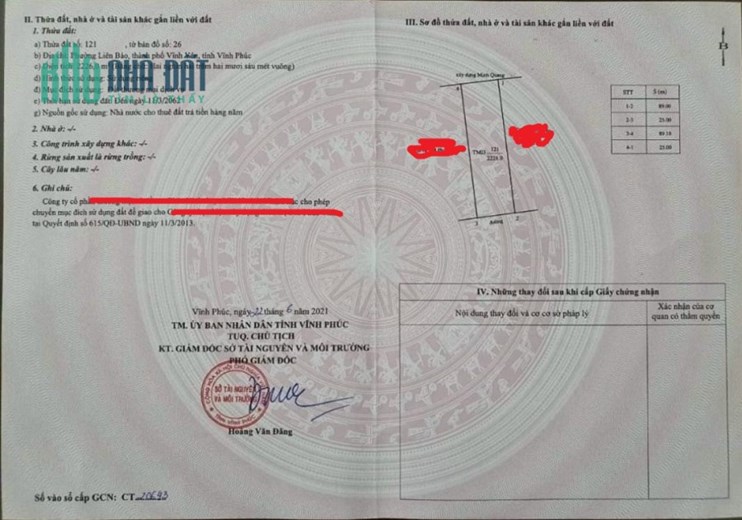 Bán 2.226 m2 đất Đường Nguyễn Tất Thành - Tp Vĩnh Yên - Vĩnh Phúc