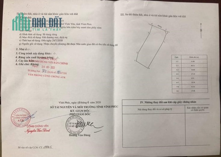 Bán 2.478 m2 Đường Nguyễn Tất Thành, Phường Khai Quang, Tp Vĩnh Yên - Vihh Phúc