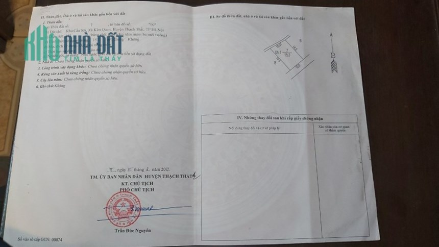 153m Cầu Sãi Kim Quan Thạch Thất Hà Nội