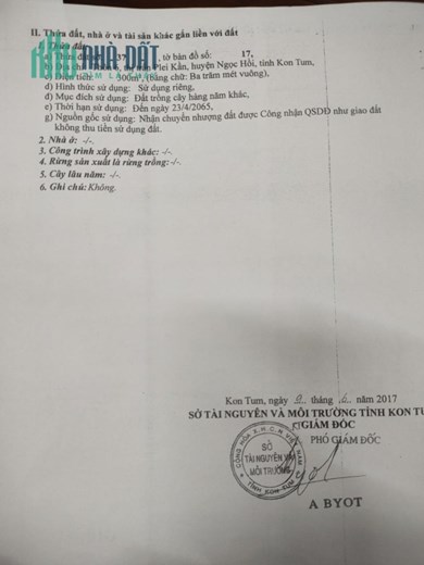 CHÍNH CHỦ CẦN BÁN NHANH  Lô Đất Vị Trí Đẹp tại Đường Trần Phú, thôn 6, Thị trấn Pleikần, Huyện Ngọc