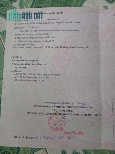 BÁN LÔ ĐẤT ĐẸP CÓ 1-0-2, GIÁ RẺ TẠI ĐỒNG PHÚ - CHÍNH CHỦ KHÔNG QUA TRUNG GIAN