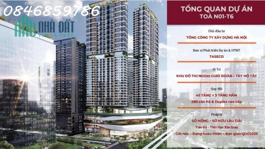 BÁN CĂN HỘ 4PN,VIEW TÂY HỒ,GẦN 3 CÔNG VIÊN,NGOẠI GIAO ĐOÀN,NHỈNH 10 TỶ-0846859786