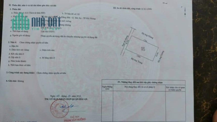 BN Bán nhà Lũng Hoa Đằng Hải 73 m 2 ngủ 1 tầng 1ty95