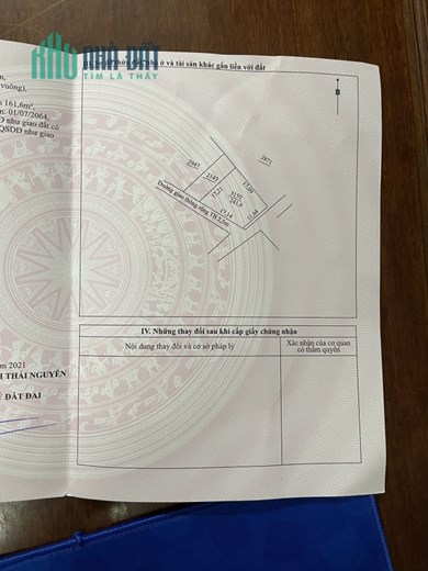 chính chủ cần bán nhanh lô đất 3 mặt thoáng Thuộc Xã Quyết Thắng - TP Thái Nguyên - Tỉnh Thái