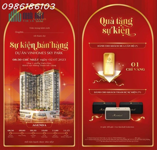 SỰ KIỆN BÁN HÀNG DỰ ÁN VINHOMES SKY PARK BẮC GIANG