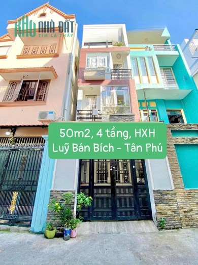 Bán Nhà 4 Tầng, Hẻm Xe Hơi 4m, Đường Lũy Bán Bích, Tân Phú.