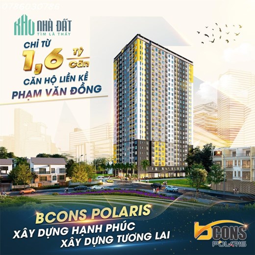 Chung cư POLARIS PHẠM VĂN ĐỒNG 1,6 Tỷ