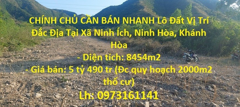 CHÍNH CHỦ CẦN BÁN NHANH Lô Đất Vị Trí Đắc Địa Tại Xã Ninh Ích, Ninh Hòa, Khánh Hòa
