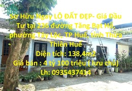Sở Hữu Ngay LÔ ĐẤT ĐẸP- Giá Đầu Tư tại TP Huế, tỉnh Thừa Thiên Huế