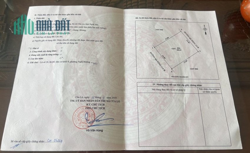 CHÍNH CHỦ Cần Bán Nhanh Lô Đất Tại P Nghi Hương - TX Cửa Lò - Nghệ An