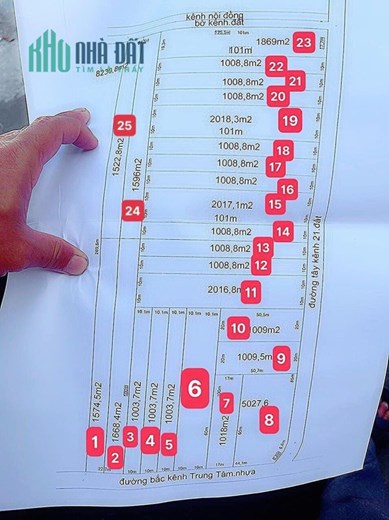 1công mặt tiền đường Tây kênh 21,Thạnh Mỹ,Tân Phước,Tiền Giang