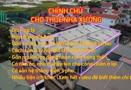 Mình là chính chủ đang có diện tích 950m2 nhà xưởng cho thuê  tại Số 16 Ngõ Trại 1, thôn Mỹ Nội, xã