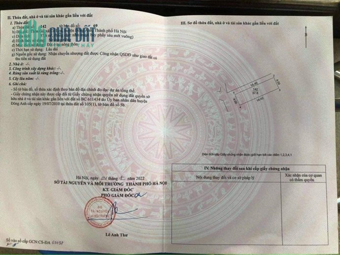 Lô Góc 2 Mặt Tiền Tại Cổ Loa Đông Anh Đường Thông Tứ Tung Oto Chạy giá Chỉ 1,950 tỷ Loa Loa