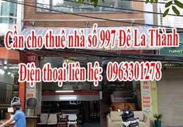 Cho thuê nhà mặt phố Đê La Thành để kinh doanh Ba Dình HN