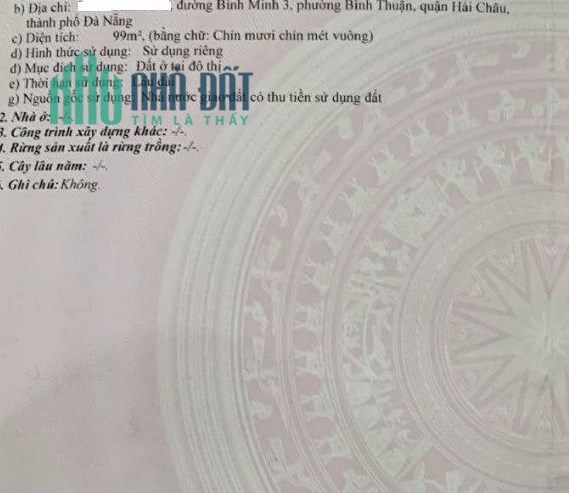 💥💥💥Tôi cần Bán đất đường Bình Minh 3, Hải Châu, Đà Nẵng💥