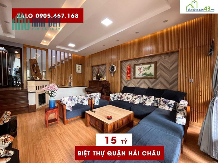 Biệt Thự tâm huyết quận Hải Châu, Đà Nẵng giá 15 tỷ để lại toàn bộ nội thất.