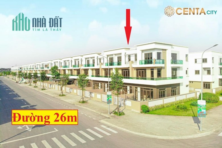 Chủ nhà kẹt tiền cần bán nhanh căn Shophouse áp góc 2 mặt tiền đường 26m Centa Vsip 6.x tỷ