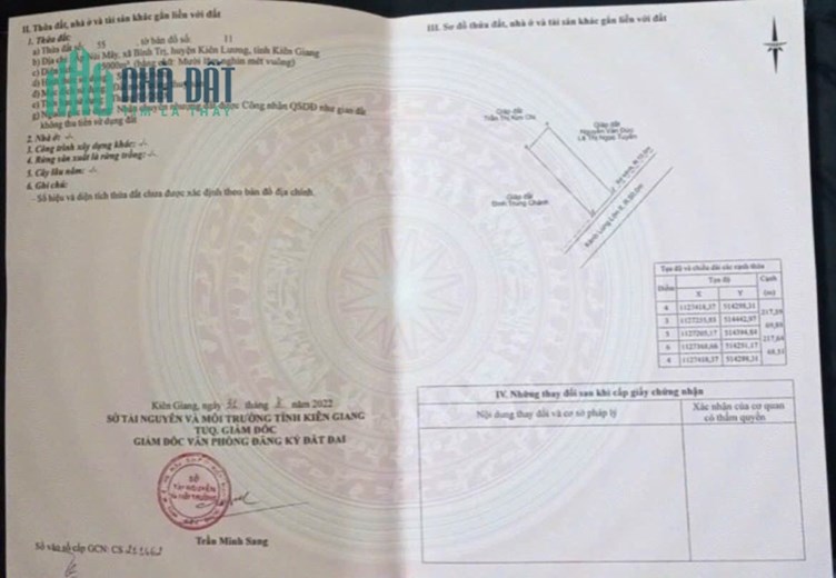 Chính Chủ Bán Nhanh 45 Công Đất Vị Trí Đắc Địa Tại Kiên Lương - Giá Cực Rẻ