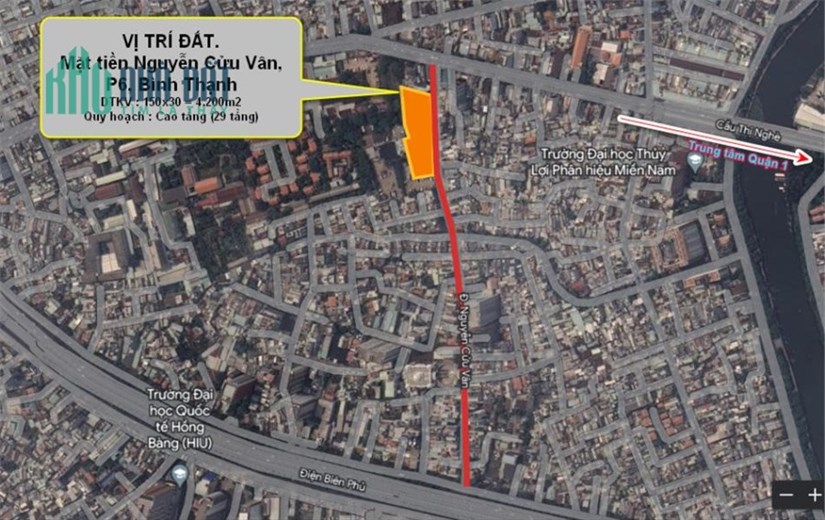Cho thuê số 6 nguyễn cửu vân, p17 bình thạnh. DTKV 4200m2 ngang 100m