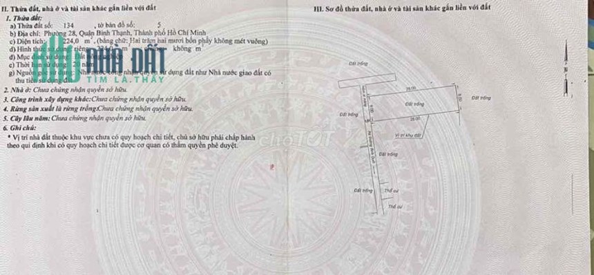 Cần bán nhanh đất sổ đỏ  đường Bình Qưới - P.28- B.Thạnh.