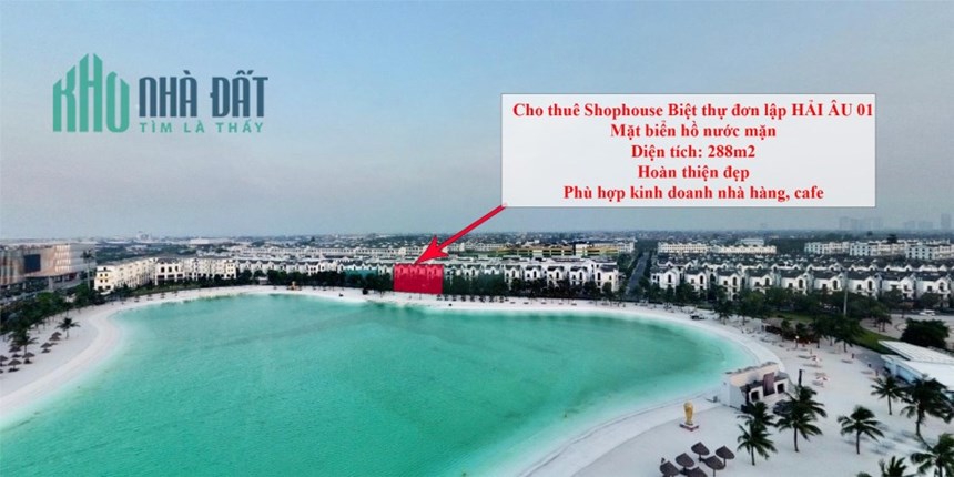 Cho thuê làm cafe, nhà hàng BIỆT THỰ ĐƠN LẬP HẢI ÂU 01 Vinhomes Ocean Park Gia Lâm