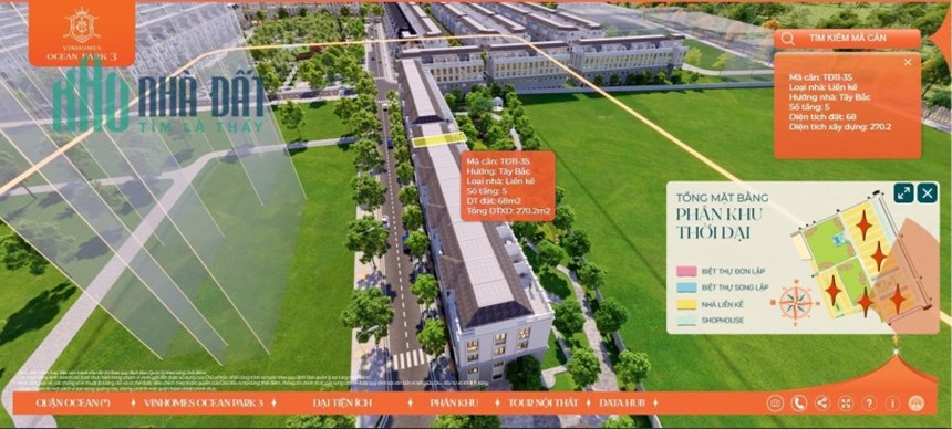Shophouse liền kề 68m2 đối diện chung cư dãy TĐ11 tiềm năng kinh doanh tốt nhất Vinhomes Ocean Park