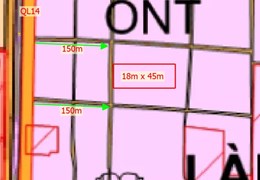6m đường rộng, dt 288m2, cách QL chỉ hơn 100m, cách TP Pleuku chỉ 10km. Giá 195tr.
