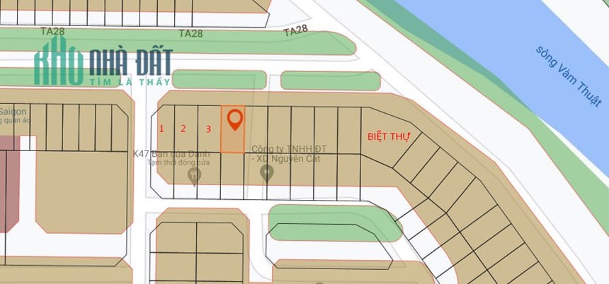 Bán đất Biệt thự khu dân cư Thới An, ven sông Vàm Thuật 300m2, cách Lê Thị Riêng 100m