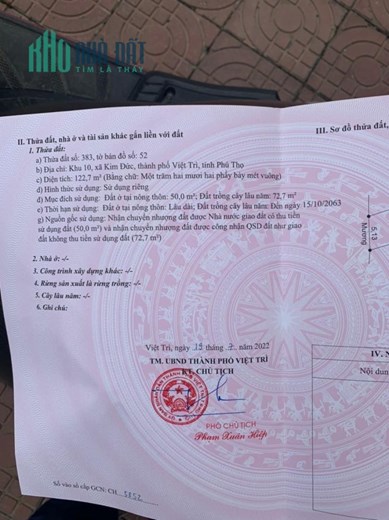 Chính Chủ cần cho bán nhanh 2 Lô TP Việt Trì - Phú Thọ