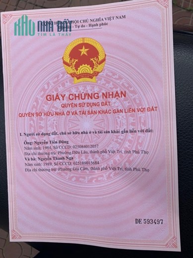 Chính Chủ cần cho bán nhanh 2 Lô TP Việt Trì - Phú Thọ