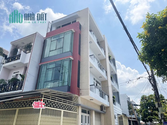MẶT TIỀN KINH DOANH ĐA NGÀNH TRUNG MỸ TÂY Q12, LÔ GÓC KO LỘ GIỚI, NGANG 5M, NỞ HẬU, 4 TẦNG, CHỈ HƠN