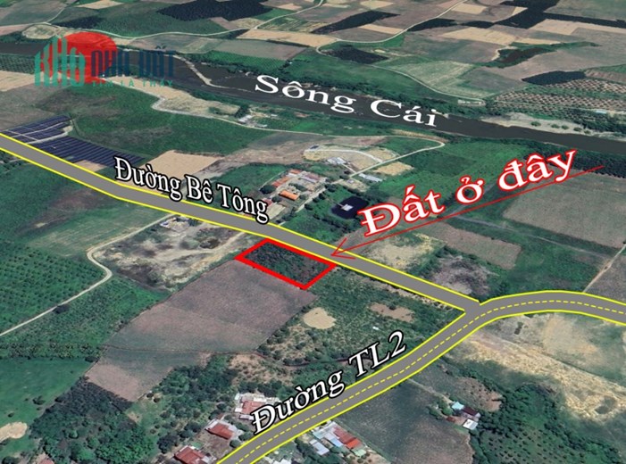 Bán đất Sông Cầu Khánh Vĩnh ngang 36m có thổ cư gần đường TL2