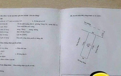 CẦN TIỀN BÁN GẤP LÔ ĐẤT SIÊU ĐẸP TRÀNG CÁT, HẢI AN, HẢI PHÒNG