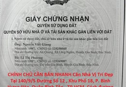 CHÍNH CHỦ CẦN BÁN NHANH Căn Nhà Vị Trí Đẹp Tại Quận Bình Tân