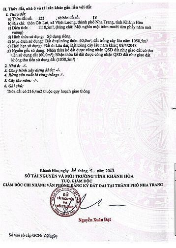 CHÍNH CHỦ CẦN BÁN ĐẤT MẶT TIỀN KINH DOANH SÁT BIỂN.