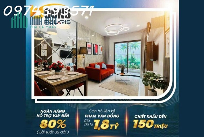 CƠ HỘI SỞ HỮU CĂN HỘ 2PN LIỀN KỀ ĐẠI LỘ PHẠM VĂN ĐỒNG CHỈ TỪ 180 TRIỆU