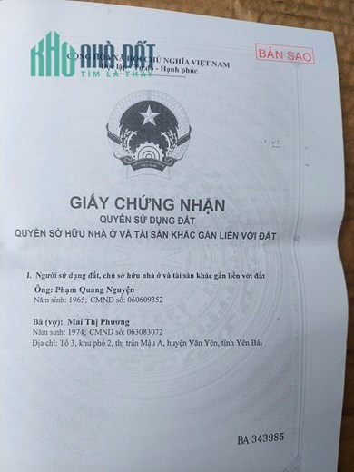 Cần Bán Nhà 3 Tầng Vị Trí Siêu Đắc Địa Tại Huyện Văn Yên, Tỉnh Yên Bái.
