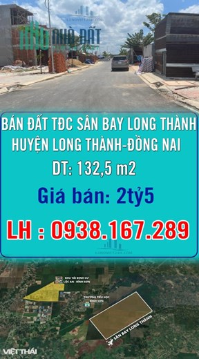 CHÍNH CHỦ BÁN ĐẤT TĐC SÂN BAY LONG THÀNH -HUYỆN LONG THÀNH-ĐỒNG NAI