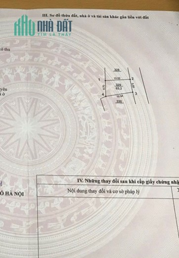 CHỦ CẦN TIỀN BÁN GẤP 60M BÌNH YÊN - SÁT KHU CÔNG NGHỆ CAO HÒA LẠC