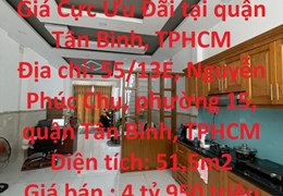 NHÀ ĐẸP - CHÍNH CHỦ - Giá Cực Ưu Đãi tại quận Tân Bình, TPHCM