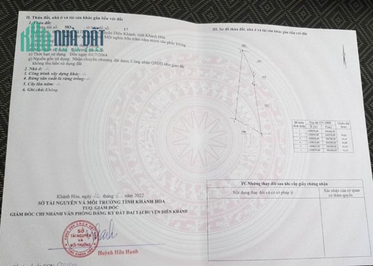 Sở Hữu Ngay Lô Đất Đẹp Vị Trí Đắc Địa Tại xã Diên Điền huyện Diên khánh ,Khánh Hòa