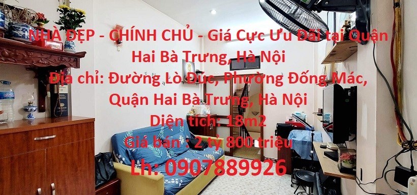 NHÀ ĐẸP - CHÍNH CHỦ - Giá Cực Ưu Đãi tại Quận Hai Bà Trưng, Hà Nội
